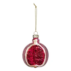 Xenos Kersthangers|Kerstballen-Kersthanger granaatappel - rood - ø7x8.5 cm