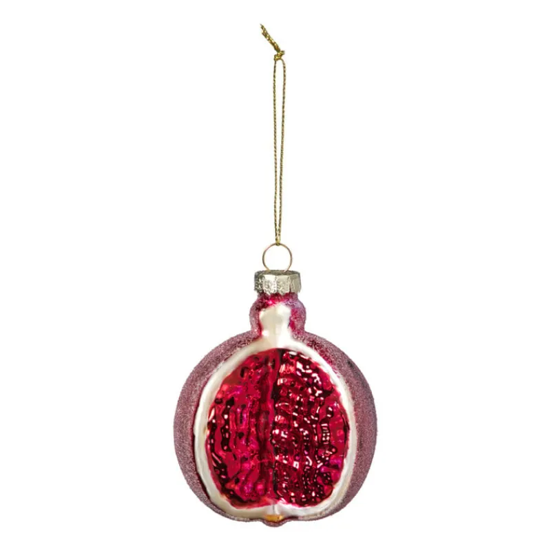 Xenos Kersthangers|Kerstballen-Kersthanger granaatappel - rood - ø7x8.5 cm