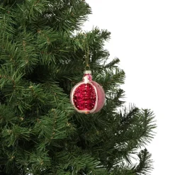 Xenos Kersthangers|Kerstballen-Kersthanger granaatappel - rood - ø7x8.5 cm