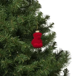 Xenos Kersthangers|Kerstballen-Kersthanger gummybeer velvet - rood - 8x5.6x4.6 cm