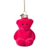 Xenos Kersthangers|Kerstballen-Kersthanger gummybeer velvet - roze - 8x5.6x4.6 cm