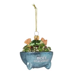Xenos Kersthangers|Kerstballen-Kersthanger holy guacemole - glas - 10x10.1x9.2