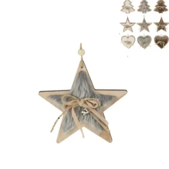 Xenos Kersthangers|Kerstballen-Kersthanger hout - diverse varianten - ø11.5 cm