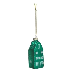Xenos Kerstballen|Kersthangers-Kersthanger huisjes - multikleur - diverse varianten - 9.5x3.5x3.5 cm
