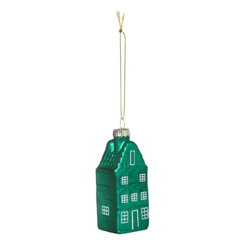 Xenos Kerstballen|Kersthangers-Kersthanger huisjes - multikleur - diverse varianten - 9.5x3.5x3.5 cm