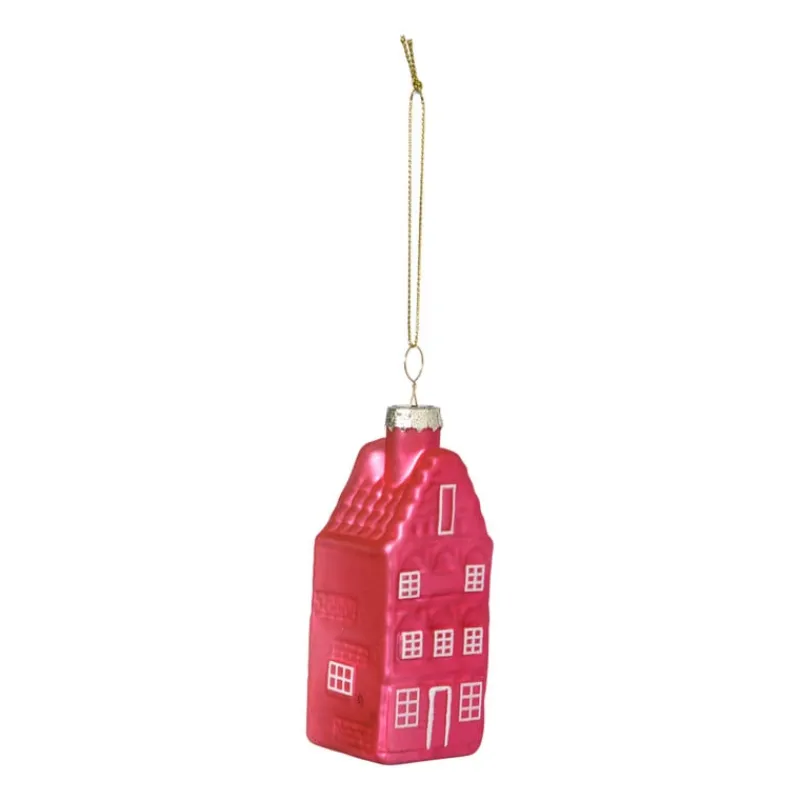 Xenos Kerstballen|Kersthangers-Kersthanger huisjes - multikleur - diverse varianten - 9.5x3.5x3.5 cm