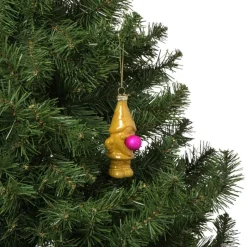 Xenos Kersthangers|Kerstballen-Kersthanger kabouter - olijfgroen - 10.5x5.3x4.7 cm
