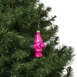 Xenos Kersthangers|Kerstballen-Kersthanger kabouter - roze - 10.5x5.3x4.7 cm