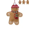 Xenos Kersthangers|Kerstballen-Kersthanger koekmannetje - diverse varianten - 10.5x9.5x1 cm