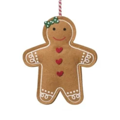 Xenos Kersthangers|Kerstballen-Kersthanger koekmannetje - diverse varianten - 10.5x9.5x1 cm