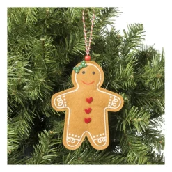 Xenos Kersthangers|Kerstballen-Kersthanger koekmannetje - diverse varianten - 10.5x9.5x1 cm