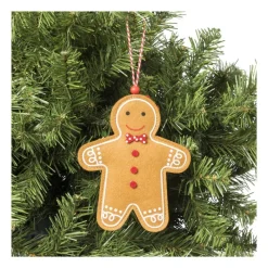 Xenos Kersthangers|Kerstballen-Kersthanger koekmannetje - diverse varianten - 10.5x9.5x1 cm