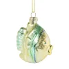 Xenos Kersthangers|Kerstballen-Kersthanger maanvis - multikleur - 8x7x3.5 cm