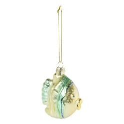 Xenos Kersthangers|Kerstballen-Kersthanger maanvis - multikleur - 8x7x3.5 cm
