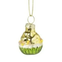 Xenos Kersthangers|Kerstballen-Kersthanger mini cake - set van 3 - 4 cm