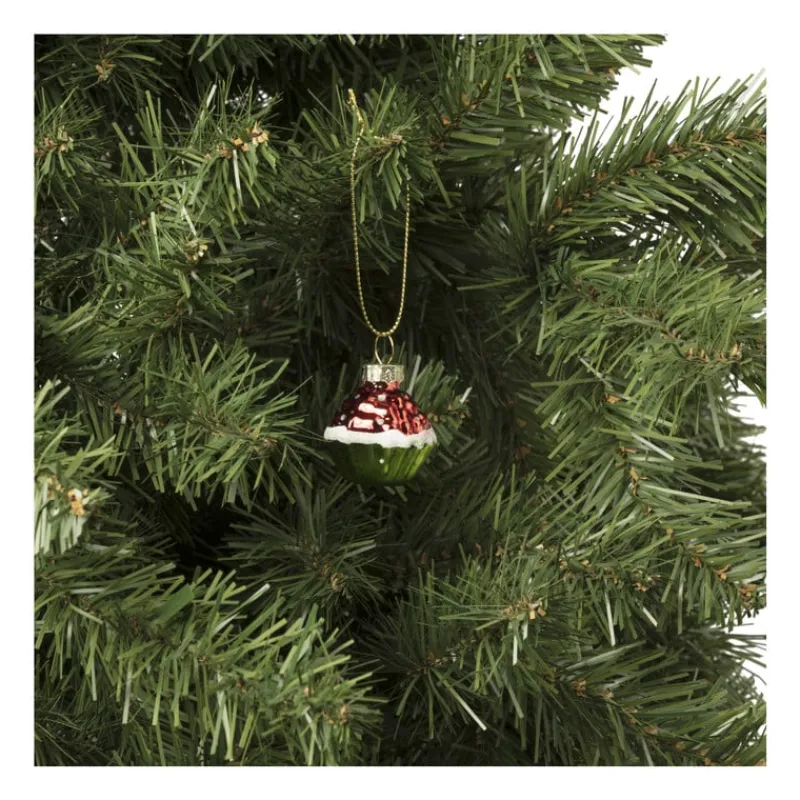 Xenos Kersthangers|Kerstballen-Kersthanger mini cake - set van 3 - 4 cm