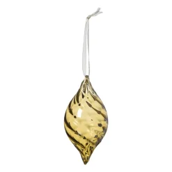 Xenos Kersthangers|Kerstballen-Kersthanger olive - groen - ø6.5x13 cm