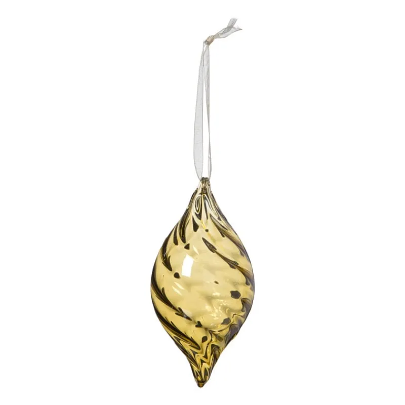 Xenos Kersthangers|Kerstballen-Kersthanger olive - groen - ø6.5x13 cm