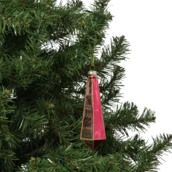 Xenos Kersthangers|Kerstballen-Kersthanger pegel velvet - paars/roze - 4.3x13.7 cm