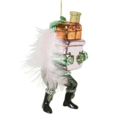 Xenos Kersthangers|Kerstballen-Kersthanger piet - groen - 7x6.5x16 cm