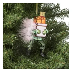 Xenos Kersthangers|Kerstballen-Kersthanger piet - groen - 7x6.5x16 cm