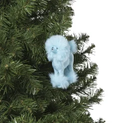 Xenos Kersthangers|Kerstballen-Kersthanger poedel - blauw - 11.5x10x6 cm