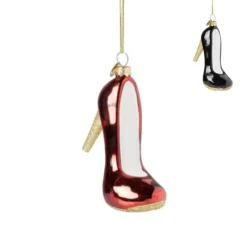 Xenos Kersthangers|Kerstballen-Kersthanger pump - diverse kleuren - 11x6.7x4.1 cm