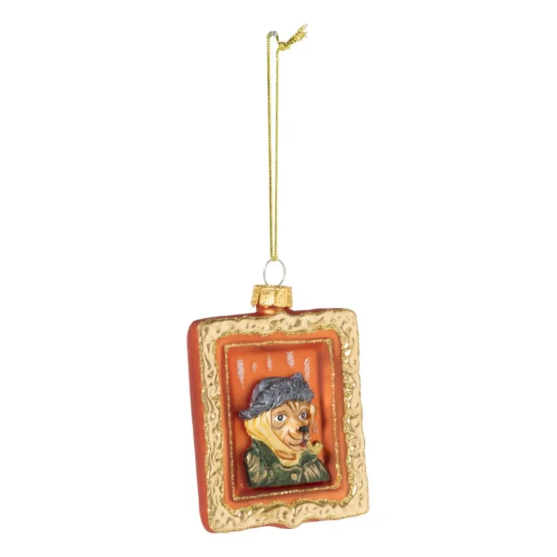 Xenos Kersthangers|Kerstballen-Kersthanger schilderij hond - diverse varianten - glas