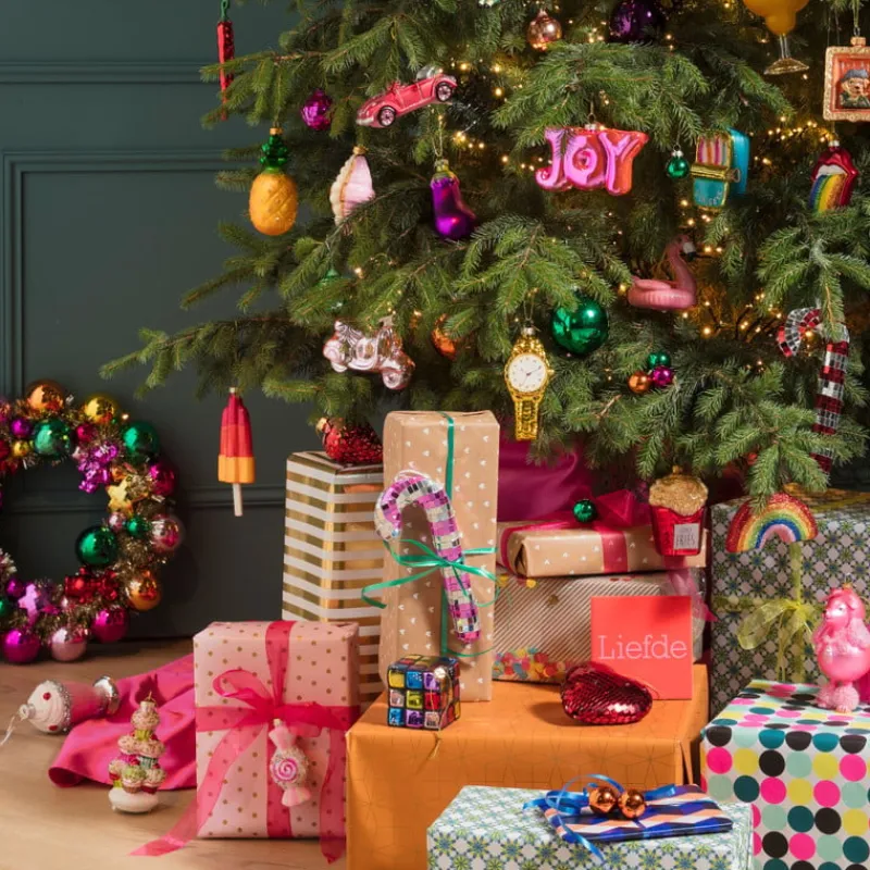Xenos Kersthangers|Kerstballen-Kersthanger schilderij hond - diverse varianten - glas