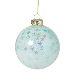 Xenos Kersthangers|Kerstballen-Kersthanger sneeuwvlok - blauw - ø8 cm