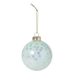 Xenos Kersthangers|Kerstballen-Kersthanger sneeuwvlok - blauw - ø8 cm