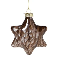 Xenos Kersthangers|Kerstballen-Kersthanger ster - zwart - 8x8x4 cm
