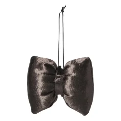 Xenos Kersthangers|Kerstballen-Kersthanger strik - bruin - 8x9.5x1.5 cm