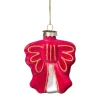Xenos Kersthangers|Kerstballen-Kersthanger strik - paars - 8.5x8x3 cm