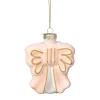 Xenos Kersthangers|Kerstballen-Kersthanger strik - roze - 8.5x8x3 cm