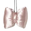 Xenos Kersthangers|Kerstballen-Kersthanger strik - roze - 8x9.5x1.5 cm