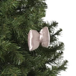 Xenos Kersthangers|Kerstballen-Kersthanger strik - roze - 8x9.5x1.5 cm