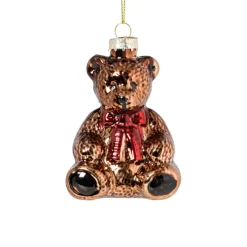 Xenos Kersthangers|Kerstballen-Kersthanger teddybeer - bruin - 6.9x5.4 cm