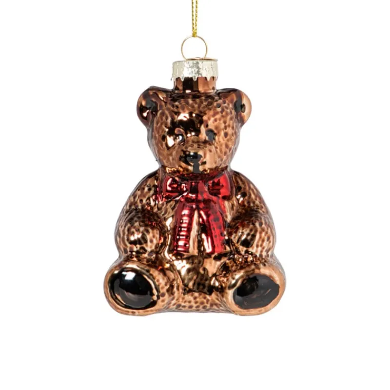 Xenos Kersthangers|Kerstballen-Kersthanger teddybeer - bruin - 6.9x5.4 cm