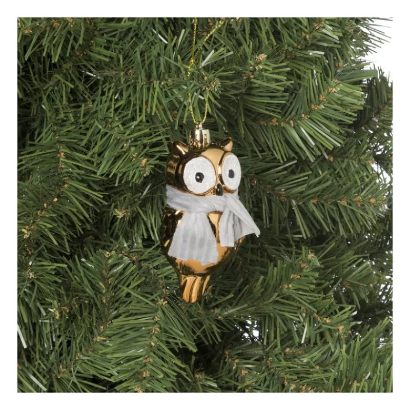 Xenos Kersthangers|Kerstballen-Kersthanger uil - diverse varianten - 9.4x4.8x3.9 cm
