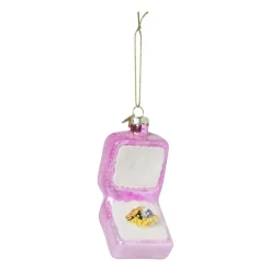 Xenos Kersthangers|Kerstballen-Kersthanger verlovingsring - glas - 10.3x5x4 cm