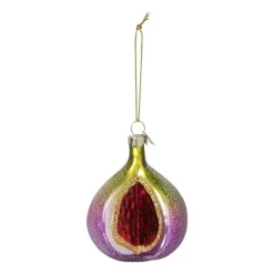 Xenos Kerstcadeaus|Kersthangers-Kersthanger vijg - multikleur - 8x6x5 cm