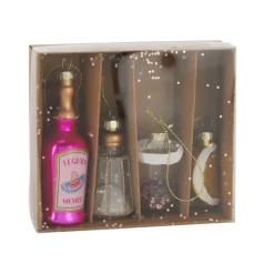 Xenos Kersthangers|Kerstballen-Kersthangers tequila - multikleur - set van 4