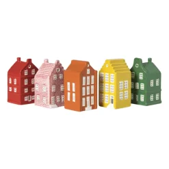 Xenos Kerstfiguren|Kersthuisjes-Kersthuisje - groen - 11x5.5x5.5 cm