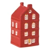 Xenos Kerstfiguren|Kersthuisjes-Kersthuisje - rood - 11x5.5x5.5 cm