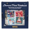 Xenos Kerst Knutselen-Kerstkaart diamond painting DIY - set van 4