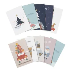Xenos Kerst Knutselen-Kerstkaarten box kleur - set van 10