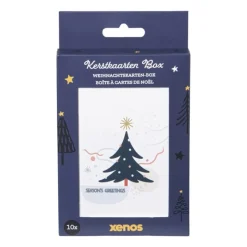 Xenos Kerst Knutselen-Kerstkaarten box kleur - set van 10