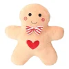 Xenos Kussens-Kerstkussen gingerbread - bruin/rood - 43 cm