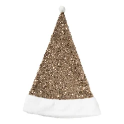 Xenos Kerstcadeaus-Kerstmuts - champagnekleurig